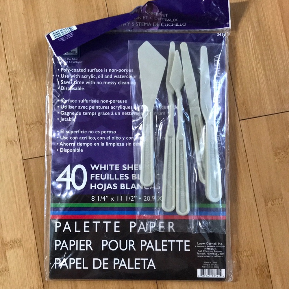 NIB Palette Paper and knife set
